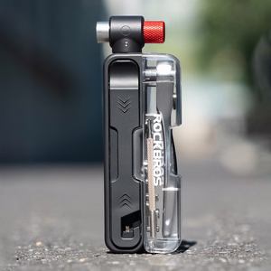 Rockbros Multitool jalgrattatööriistade komplekt CO2-pumba ja käristivõtmega, must