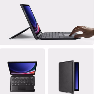 DUX DUCIS case DK foldable with Wireless Keyboard jaoks SAMSUNG Tab S10 Plus/S9 Plus/S9 FE Plus must