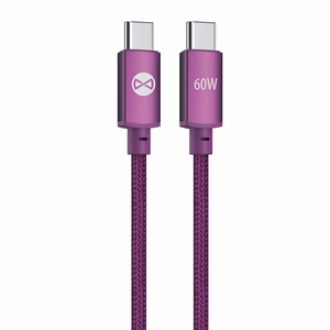 Forever Vibe kaabel USB-C - USB-C 1,0 m 60W tume kirsipunane