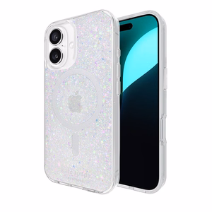 Kate Spade New York Protective MagSafe - Case for iPhone 16 (Chunky Glitter)