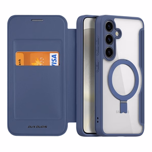 Dux Ducis Skin X Pro ümbris with magnetic ring/stand jaoks Samsung S24+ - sinine