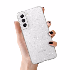 Crystal Glitter Ümbris jaoks Samsung Galaxy S21 FE Hõbedane