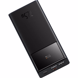 Baseus Star-Lord akupank, 20000 mAh, 22,5 W, digitaalse ekraani ja USB-C 3 A 30 cm kaabliga – must