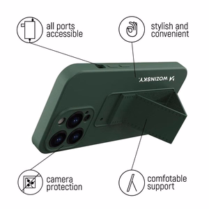 Wozinsky Kickstand Case силиконовый чехол с подставкой Xiaomi Redmi Note 11 Pro чёрный