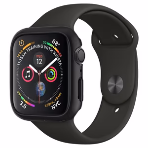 Spigen Thin Fit ümbris Apple Watch 4/5/6/SE (44 mm) - must