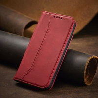 Magnet Fancy Case ümbris iPhone 14 Pro Max flip cover rahakott seisma punane