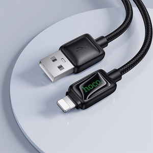 Kaabel koos LCD USB A to Lightning Hoco 2,4A 1,2 m U146 must