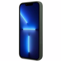 Guess Silicone Logo Plate MagSafe ümbris jaoks iPhone 13 Pro / iPhone 13 - roheline