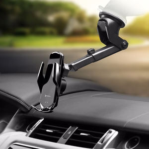 Juhtmevaba car phone hoidja automatic Forcell F-Grip HS1 Qi 15W windshield / air vent must