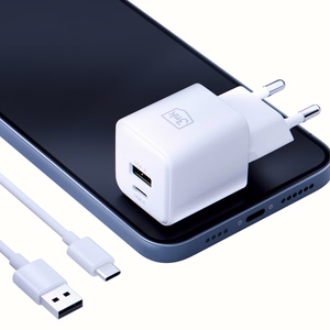 Valge 3mk Hyper GaN võrgulaadija, 20 W, QC4+/PD/PPS, USB 1A1C, EL