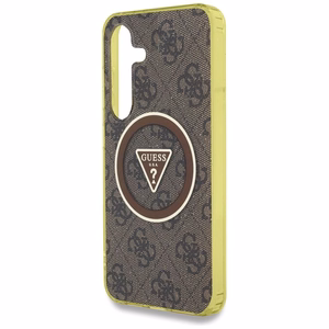 GUESS ümbris jaoks SAMSUNG S25 GUHMS25SHG4PRTGW (Magnetic IML Metal Glitter 4G Circle Triangle) brown