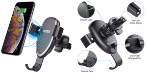 Car Phone Mount CHOETECH, koos juhtmevaba charging function, 10W