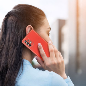 Dux Ducis Yolo elegantne pehme TPU ja PU nahast ümbris Samsung Galaxy A72 4G punane