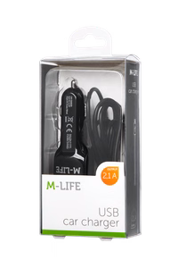 M-Life autolaadija Apple iPhone'ile ja iPadile + USB, 2100 mA