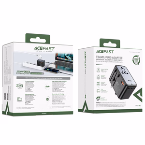 Universal Travel Laadija Acefast Z1 75W GaN 2xUSB-A/3xUSB-C must