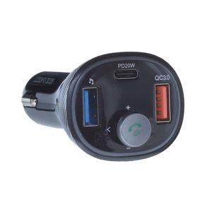 ART FM-transmitter bluetooth 5.0 + USB A QC3.0 + Typ C (kokku 30W) FM-73 must