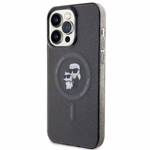 KARL LAGERFELD ümbris jaoks IPHONE 15 Pro Max KLHMP15XHGKCNOK (Glitter + MAG) must