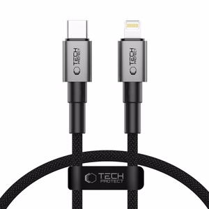 Tech-Protect Ultraboost DNA USB-C / Lightning PD27W/3A kaabel 25 cm - hall