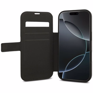 GUESS book ümbris jaoks IPHONE 17 Pro GUBKP17L4GMGGR (PU 4G Metal Logo) must