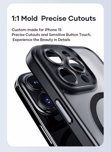 Rock Guard Touch Matte Series Magnetic Ümbris jaoks Iphone 15 Plus valge