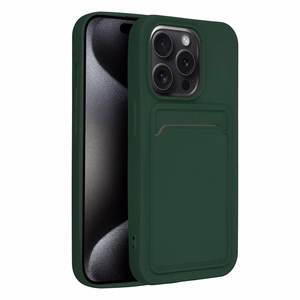 Ümbris jaoks iPhone 15 PRO Card Ümbris zielony