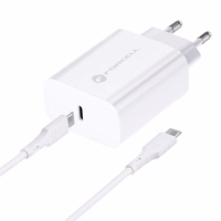 Phone laadija Forcell F-Energy USB C QC4.0 PD 3A 25W + kaabel USB C to USB C TFK-TC-25WPD valge