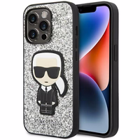 Karl Lagerfeld KLHCP14XGFKPG iPhone 14 Pro Max 6.7 "hardcase hõbedane / hõbedane Glitter Flakes Ikonik