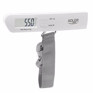Adler AD 8191 – digitaalne pagasikaal, kuni 50 kg, 10 g jaotus, hall