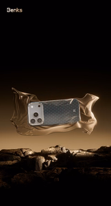 Benks Magnetic Armor Air Armor Grid Kevlar Ümbris Metal Frame 600D (0070) jaoks Iphone 17 Pro Max oranž