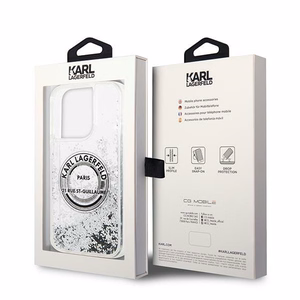 Karl Lagerfeld KLHCP14XLCRSGRS iPhone 14 Pro Max 6.7 "hõbedane / hõbedane hardcase Liquid Glitter RSG