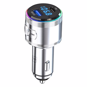 3mk Hyper auto FM-saatja koos laadimisega, 48 W, QC/PD/PPS, USB 1C1A, hõbedane
