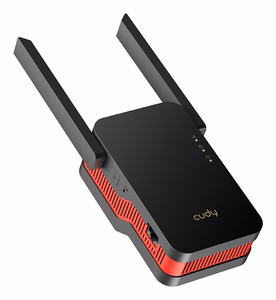 Cudy RE3000 – Gigabit Wi-Fi leviala laiendaja, must/punane