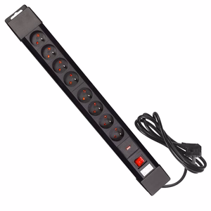 Maclean MCE11 power extension 1.5 m 8 AC outlet(s) Indoor Black