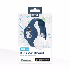 Beeep OneTag otsinguseade laste silikoonkäepaelaga, Astronaut, Apple Find My / Android