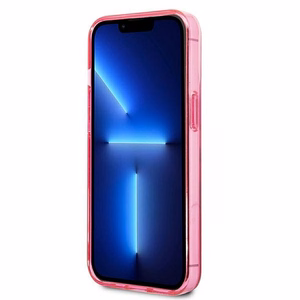 Чехол Karl Lagerfeld для iPhone 13 Pro KLHCP13LTGKCP (K Choupette Centered) градиент розовый