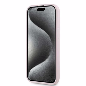 Karl Lagerfeld Diagonal Quilted Script ümbris jaoks iPhone 14 / 15 / 13 - roosa