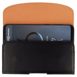 Telone VIVA Belt Holster (SIZE 16) jaoks Iphone 11 Pro/13/14/15/Samsung S23/S24/S25 must, leather (145x75x14 mm)