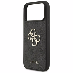 Guess PU 4G Metal Logo ümbris Apple iPhone 18 Pro Max telefonile, hall