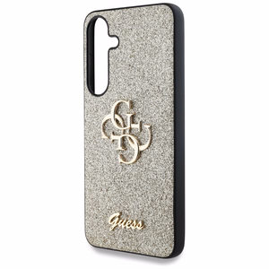 Guess Fixed Glitter Big 4G Metal Logo ümbris jaoks Samsung Galaxy S25 kuldne