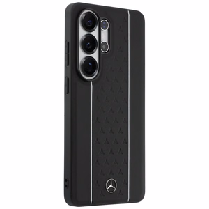 Mercedes Laurel Leaves Vertical Stripes MagSafe Ümbris for Samsung Galaxy S26 Ultra - must and valge