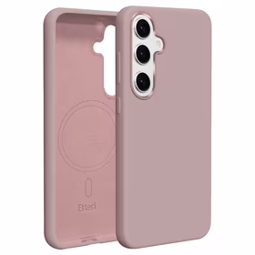 Etteri Silikoon Mag ümbris for Samsung Galaxy S25 heleroosa