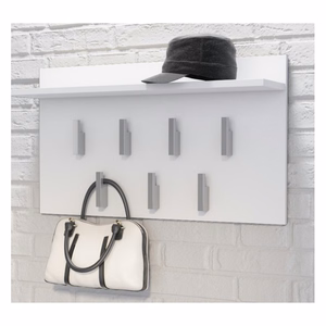 Top E Shop Hanger 2F – seinale kinnitatav riidenagi, mattvalge