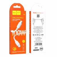 Kaabel USB C to USB C Hoco PD 6A 100W 1 m X96 valge