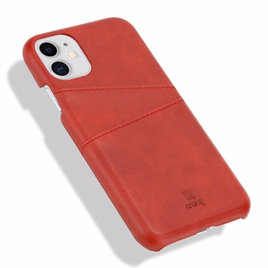 Crong Neat Cover ümbris seadmele iPhone 11 Pro, kaarditaskutega, punane