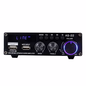 Аудиоусилитель Blitzwolf AS-22, 45W, Bluetooth 5.0, USB + пульт ДУ (черный)