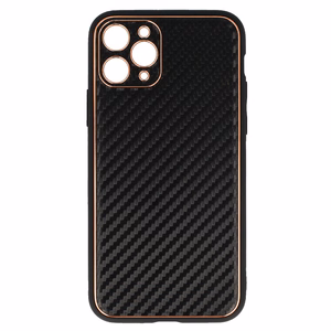 TEL PROTECT Leather Carbon Case for Iphone 11 Pro Black
