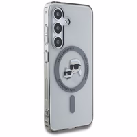 Karl Lagerfeld Button Karl & Choupette Heads Printed Logo MagSafe Samsung Galaxy S25 ümbris must