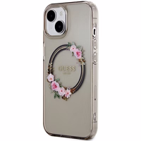 Guess IML Flowers Wreath MagSafe ümbris jaoks iPhone 15 / 14 / 13 - must