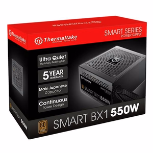 Thermaltake Smart BX1 toiteplokk, 550 W, 24-pin ATX, must