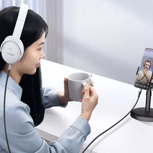 Must 1 m helikaabel Orico AXC: USB-C – 3,5 mm jack